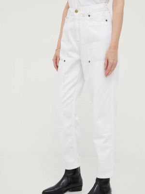 Džíny s vysokým pasem Pepe Jeans bílé
