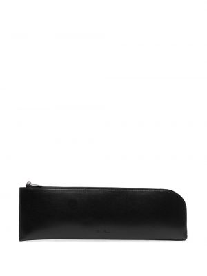 Asimetrična usnjena denarnica Rick Owens črna