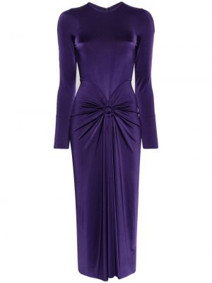 Midi suknele satininis Victoria Beckham violetinė