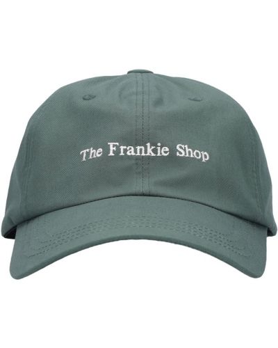 Памучна шапка с козирки бродирана The Frankie Shop черно