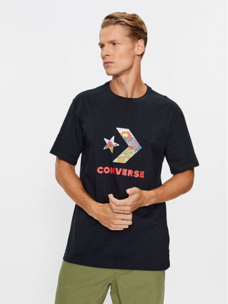 Със звездички тениска Converse черно