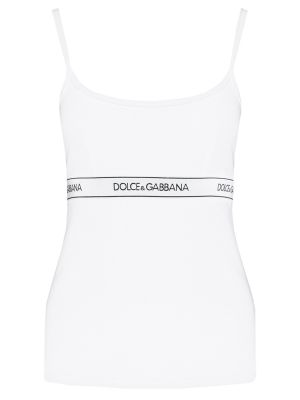 Хлопковый топ Dolce &amp; Gabbana белый