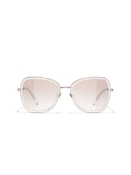 Gafas de sol transparentes con efecto degradado de cristal Chanel marrón