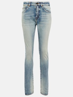Jeans skinny a vita alta Saint Laurent blu