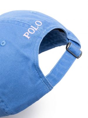Czapka z daszkiem bawełniana Polo Ralph Lauren niebieska