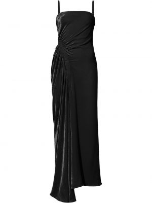 Кадифена копринена вечерна рокля Proenza Schouler черно