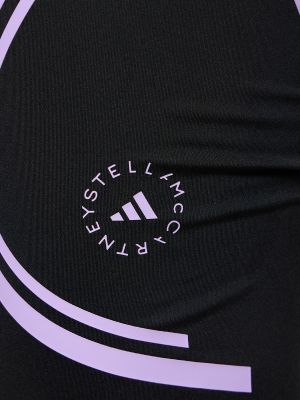 Magas derekú rövidnadrág Adidas By Stella Mccartney fekete
