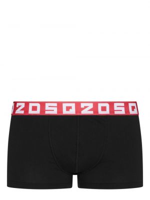 Bavlněné boxerky s potiskem Dsquared2 černé