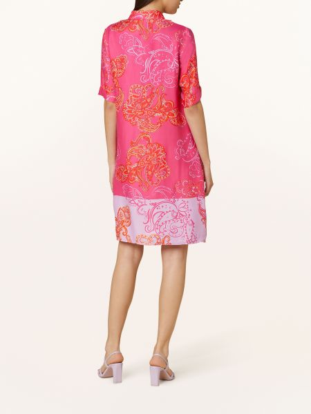 Satynowa sukienka midi z wiskozy z wzorem paisley Betty Barclay różowa