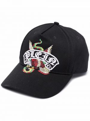 Brodert cap Philipp Plein svart