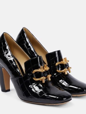Pantofi cu toc din piele Bottega Veneta negru