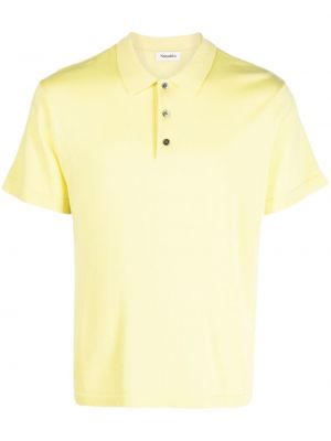 Polo en tricot avec manches courtes Nanushka jaune