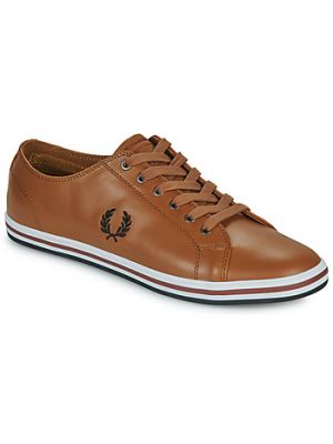 Sneakers di pelle Fred Perry marrone