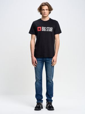 Zvaigznes krekls ar apdruku Big Star melns