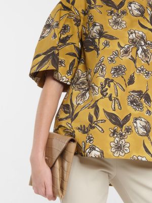 Bombažna srajca s cvetličnim vzorcem 's Max Mara rumena
