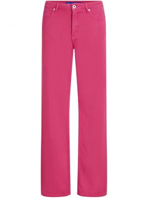 Τζιν σε φαρδιά γραμμή Karl Lagerfeld Jeans ροζ