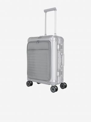 Stříbrný kufr s kapsami Travelite