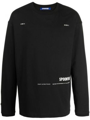 Памучна тениска Spoonyard черно