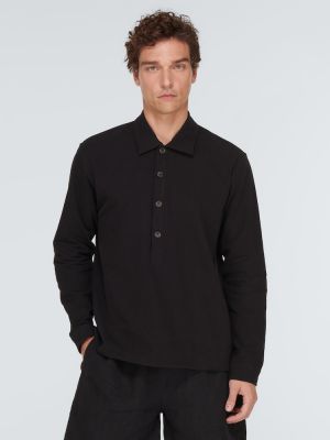 Bavlněná košile Commas černá