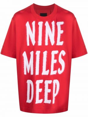 T-shirt avec imprimé slogan à imprimé Givenchy rouge