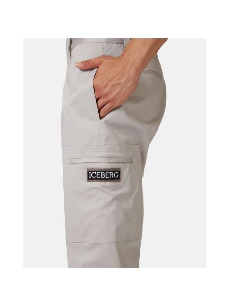 Pantalones chinos con bolsillos Iceberg gris