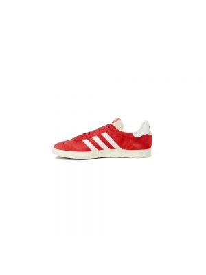 Scarpe piatte con lacci di pelle Adidas rosso