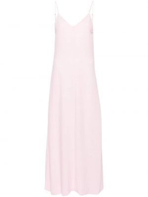 Μάξι φόρεμα από κρεπ Forte_forte ροζ