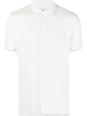 Polo marškinėliai su sagomis Brunello Cucinelli balta