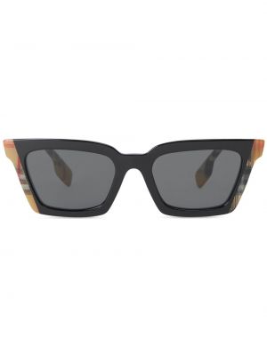 Карирани слънчеви очила Burberry черно