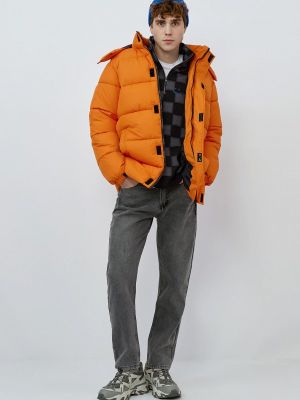 Утепленная демисезонная куртка Modis оранжевая