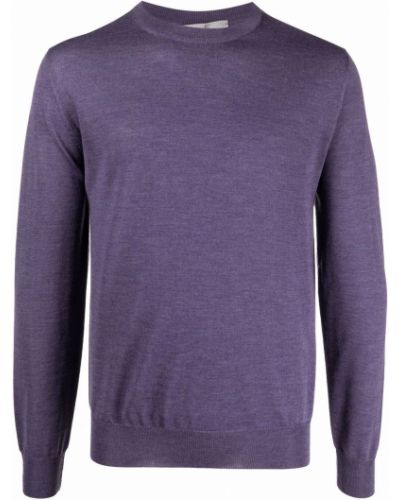 Jersey de tela jersey de cuello redondo Canali violeta