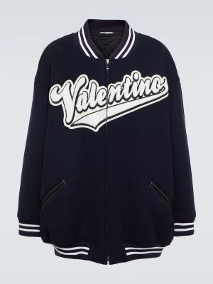 Oversized villased bomber jakk Valentino sinine