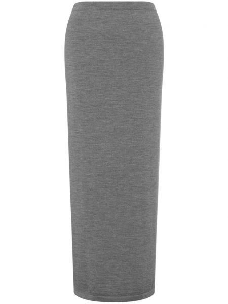 Strikket pencil skirt Moschino grå