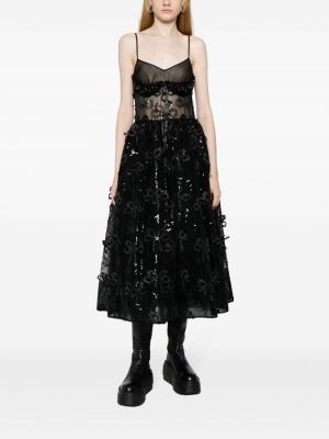 Midi suknele su lankeliu iš tiulio Simone Rocha juoda