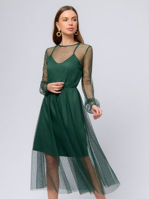 Платье 1001 Dress зеленое