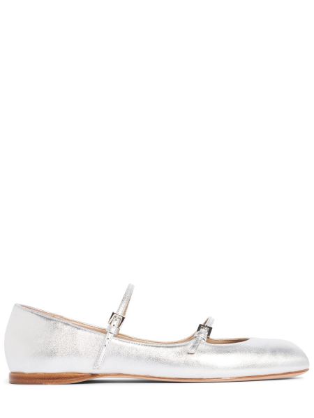 Nahka ballerinat Max Mara hopea