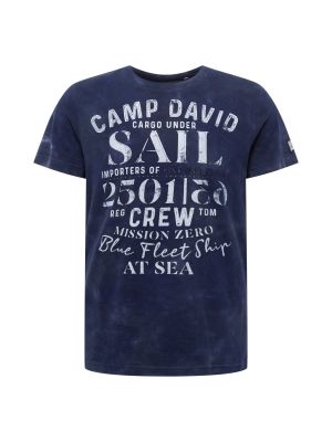 CAMP DAVID Tričko  tmavomodrá / svetlosivá