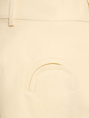 Hedvábné lněné kalhoty Blazé Milano béžové