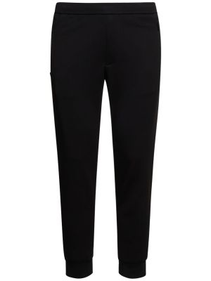 Viskózové nylonové nohavice Armani Exchange čierna