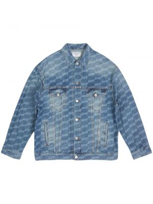 Traper jakna s printom Balenciaga plava