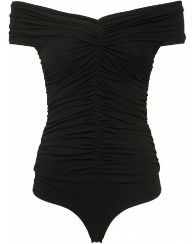 Body de viscosa de tela jersey Michael Kors Collection negro