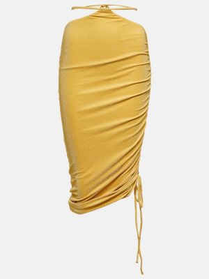 Falda midi Bananhot dorado