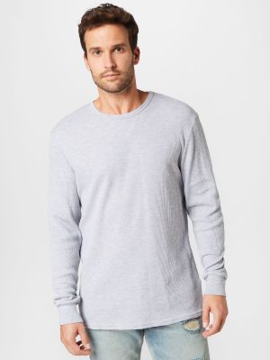Меланж памучна тениска с дълъг ръкав Cotton On сиво