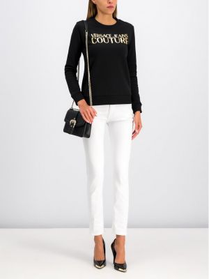 Priliehavá mikina Versace Jeans Couture čierna