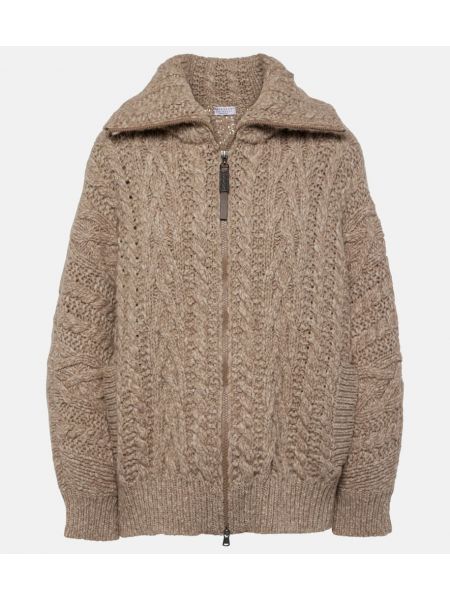 Cashmere ull strikkegenser Brunello Cucinelli beige