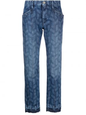 Straight jeans mit print Marant Etoile blau