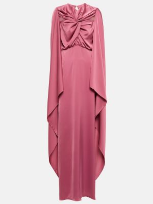 Satin maxi kjole Costarellos pink