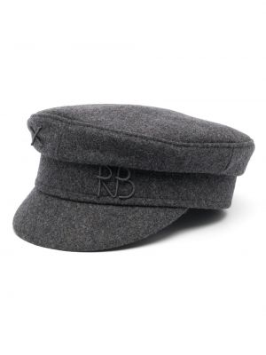 Bombažna baretka z vezenjem Ruslan Baginskiy siva
