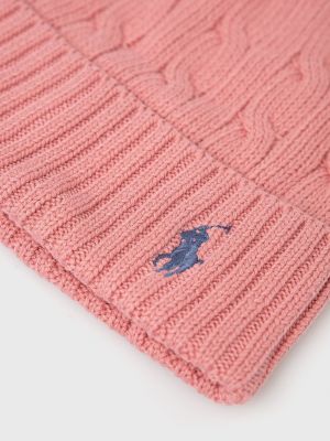 Bavlněný čepice Polo Ralph Lauren růžový