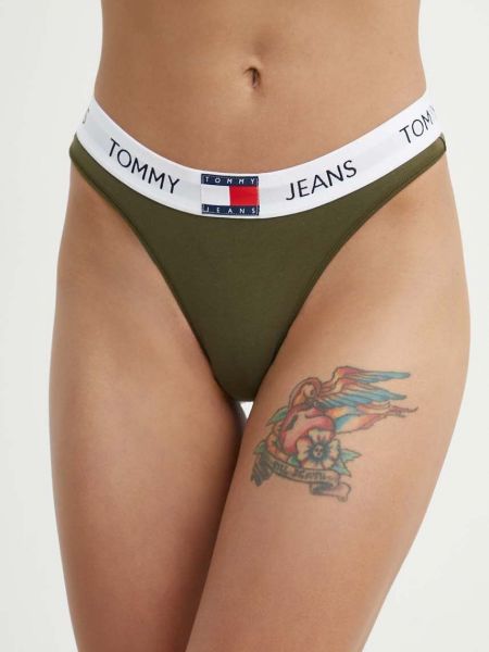 Stringi Tommy Jeans zielone